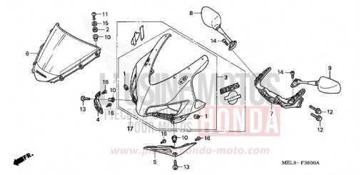 CARENA SUPERIORE (CBR1000RR4/5) CBR1000RR4 di 2004